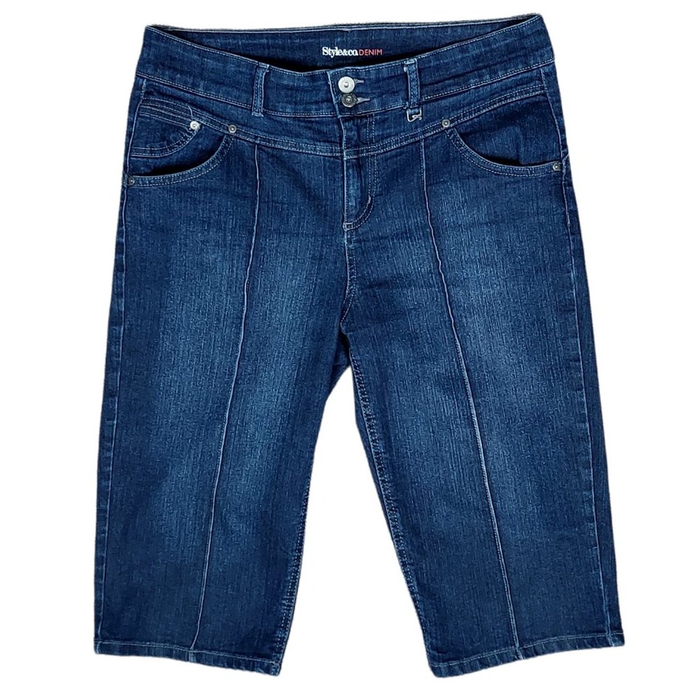 💖💖STYLE & CO. BOTTOMS UP SKIMMER DENIM CAPRIS (10)